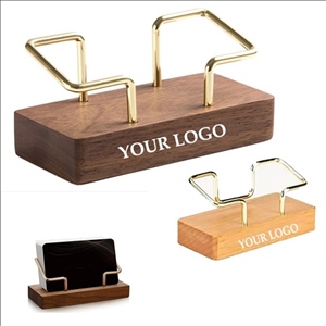 Wood Business Card Holder for Desk